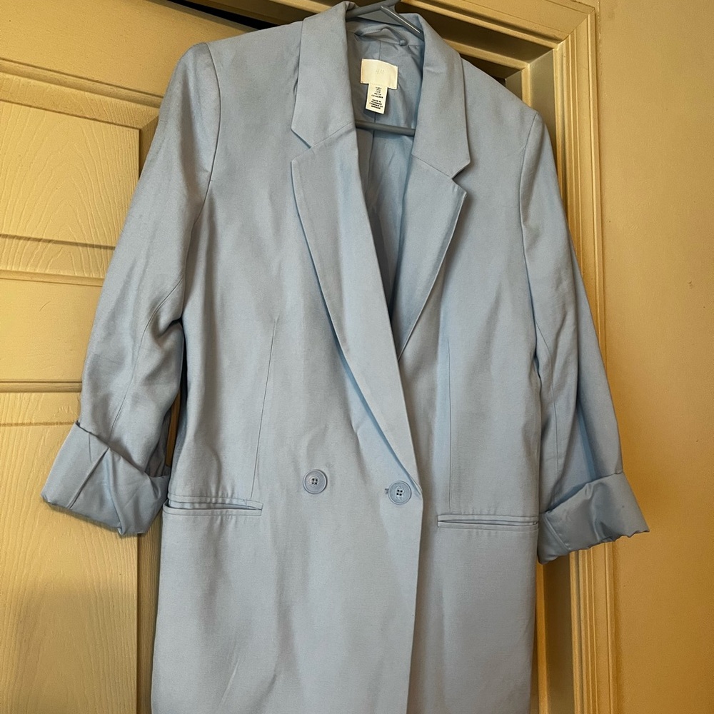 H&M Sky Blue Women's Oversized Blazer